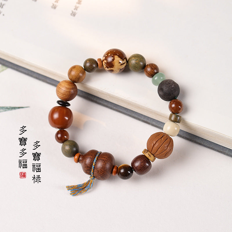 原創手作禪意中式設計多寶福祿單圈男女通款手串